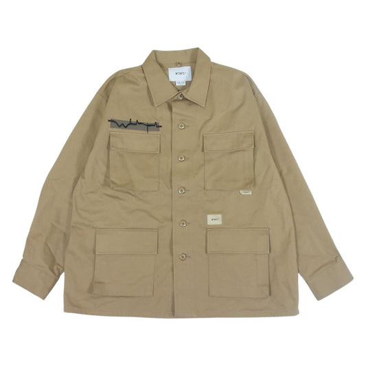 WTAPS ダブルタップス 212WDT-SHM02 JUNGLE BRAIN EMBROIDERED JACKET ジャケット ベージュ系 2【中古】