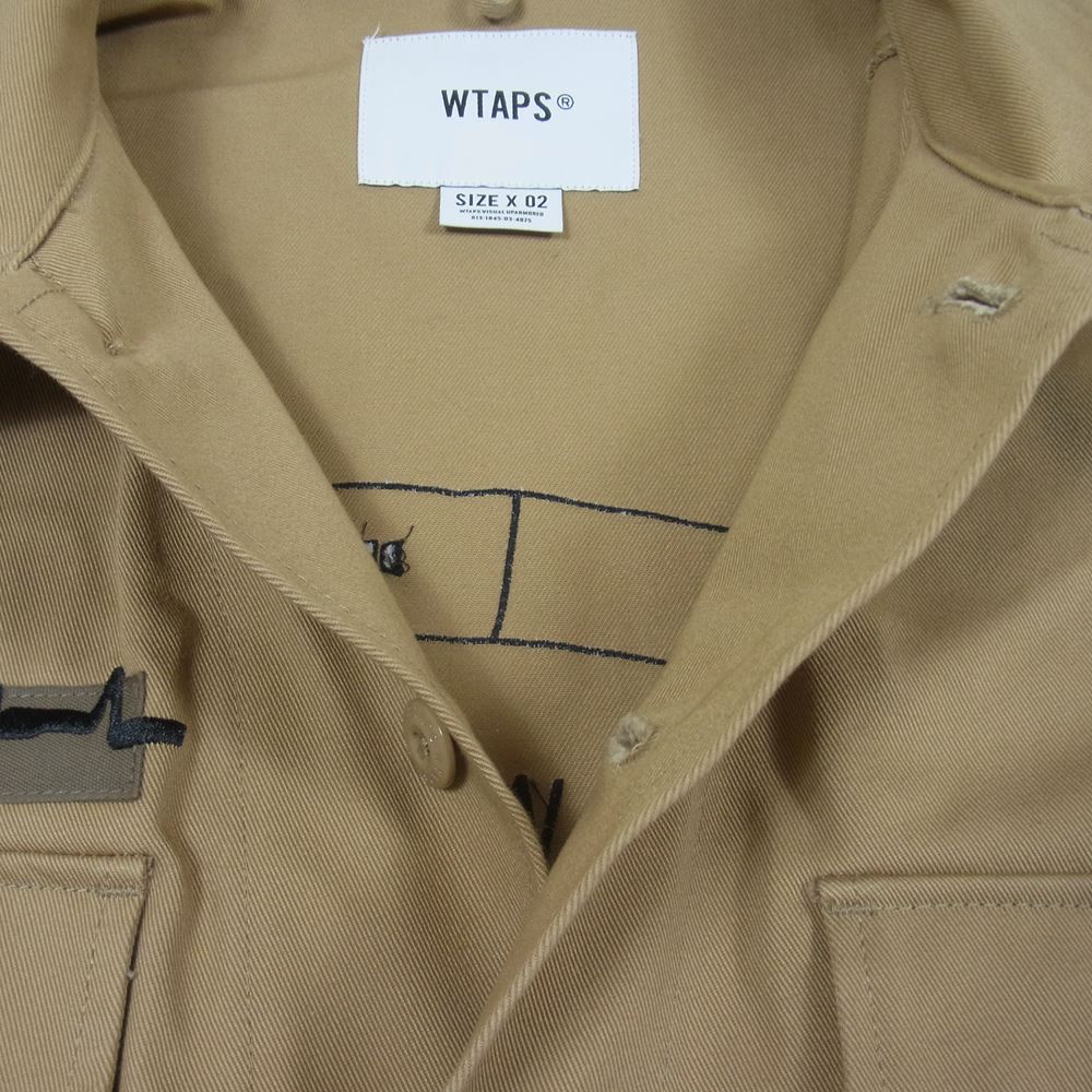 WTAPS ダブルタップス 212WDT-SHM02 JUNGLE BRAIN EMBROIDERED JACKET ジャケット ベージュ系 2【中古】