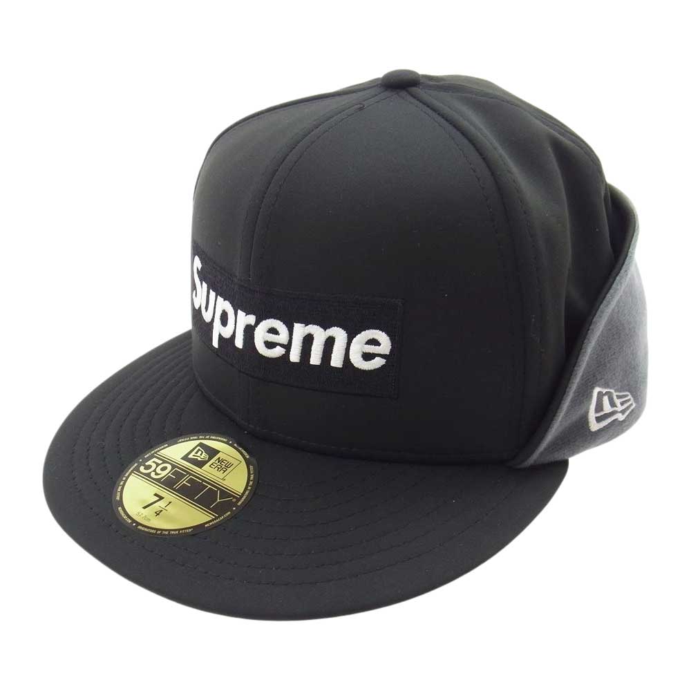 Supreme シュプリーム 20AW NEW ERA WINDSTOPPER Earflap Box Logo ニューエラ ボックス ロゴ キャップ  ブラック系【極上美品】【中古】