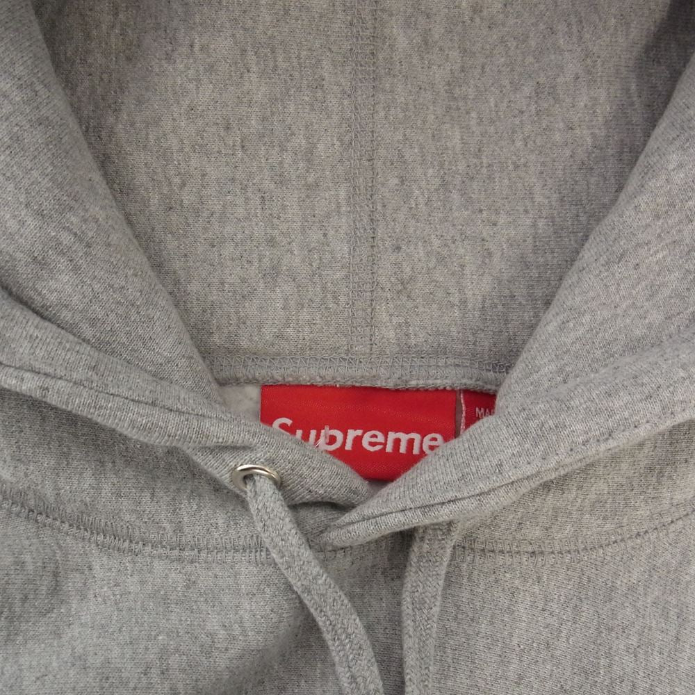 Supreme シュプリーム 17SS  Chenille Arc Logo Hooded Sweatshirt アーチロゴ スウェット パーカー グレー系 M【美品】【中古】
