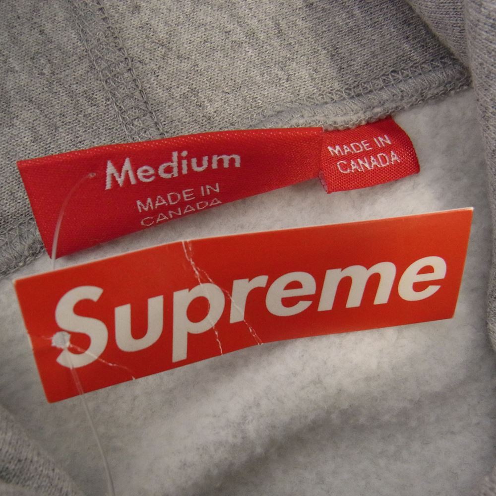 Supreme シュプリーム 17SS  Chenille Arc Logo Hooded Sweatshirt アーチロゴ スウェット パーカー グレー系 M【美品】【中古】