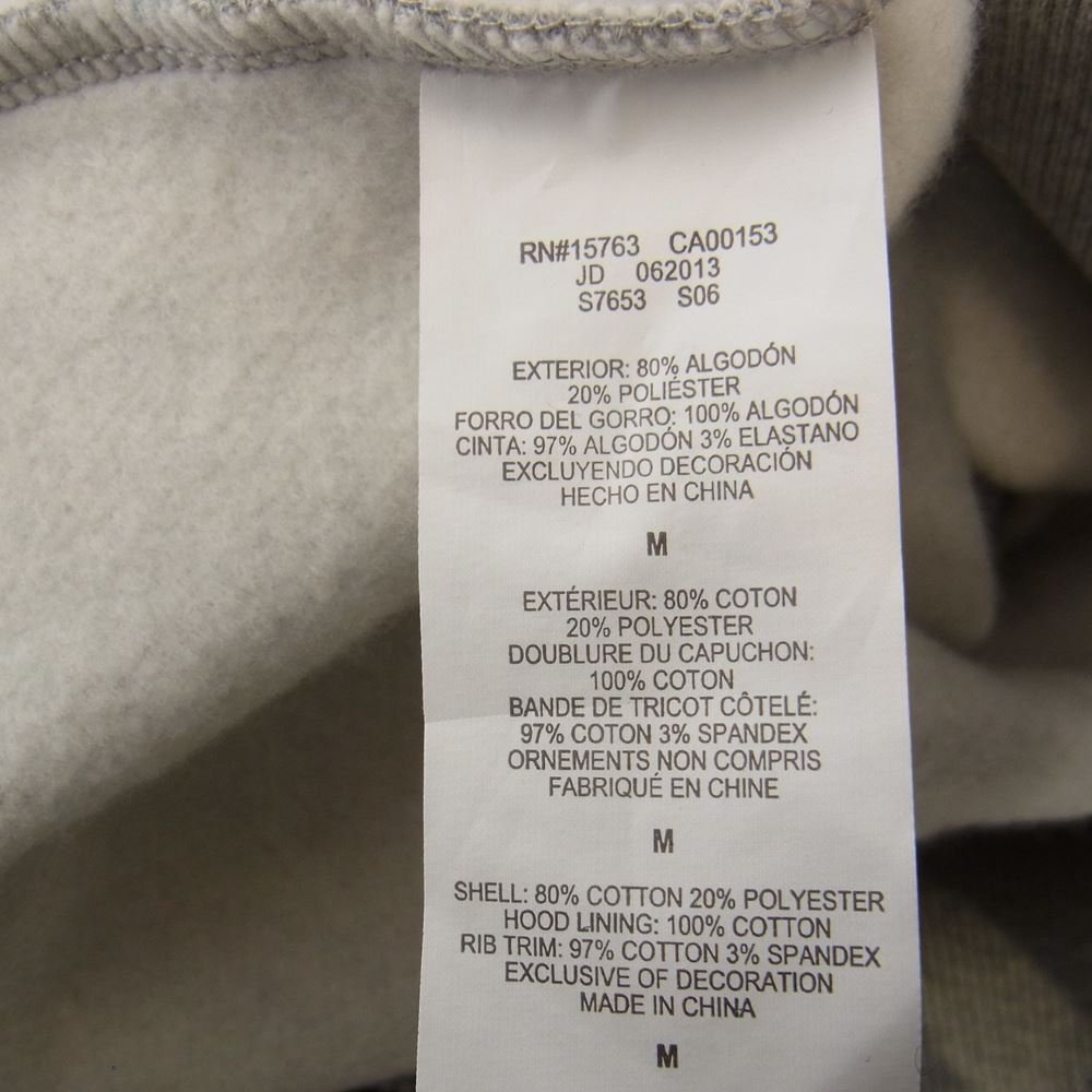 Supreme シュプリーム 13AW Champion Pullover Foodie チャンピオン コラボ ペイズリー スウェット パーカー  グレー系 M【美品】【中古】