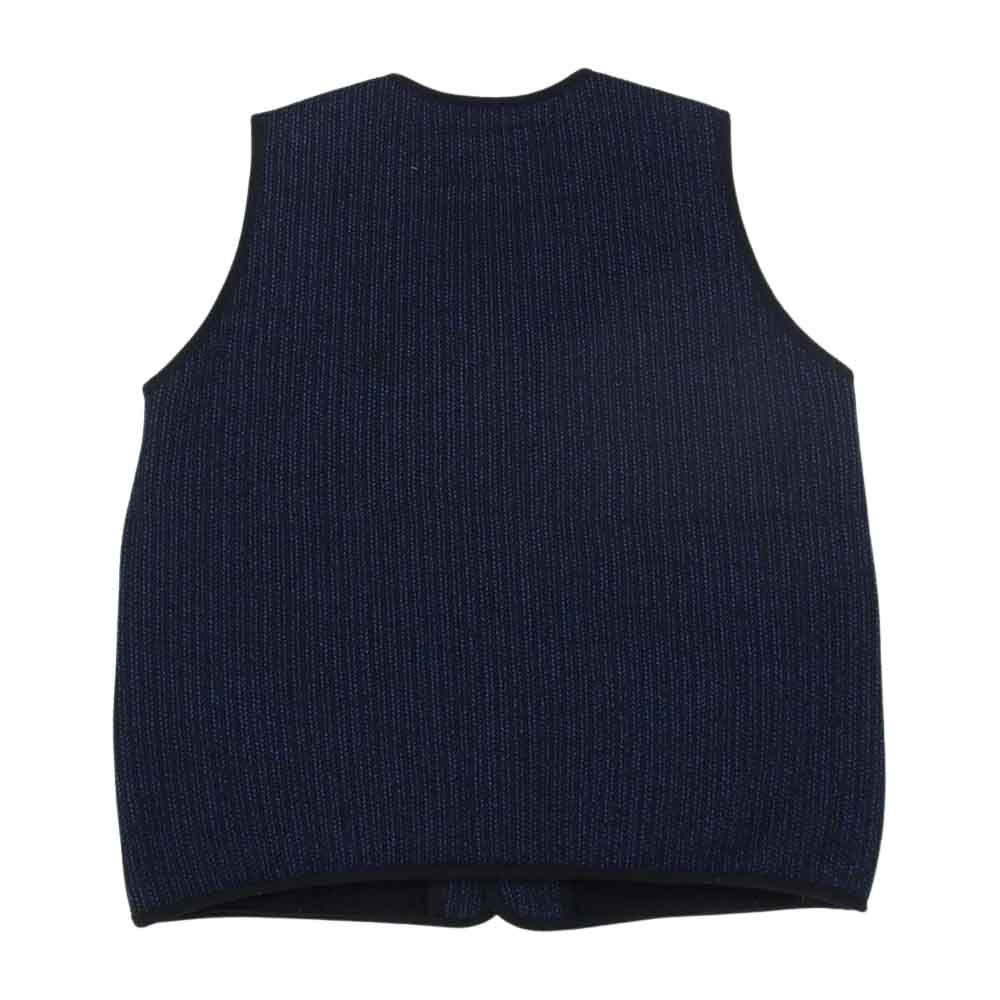 CALEE キャリー BEACH CLOTH VEST ビーチクロス ベスト ネイビー系 L【中古】