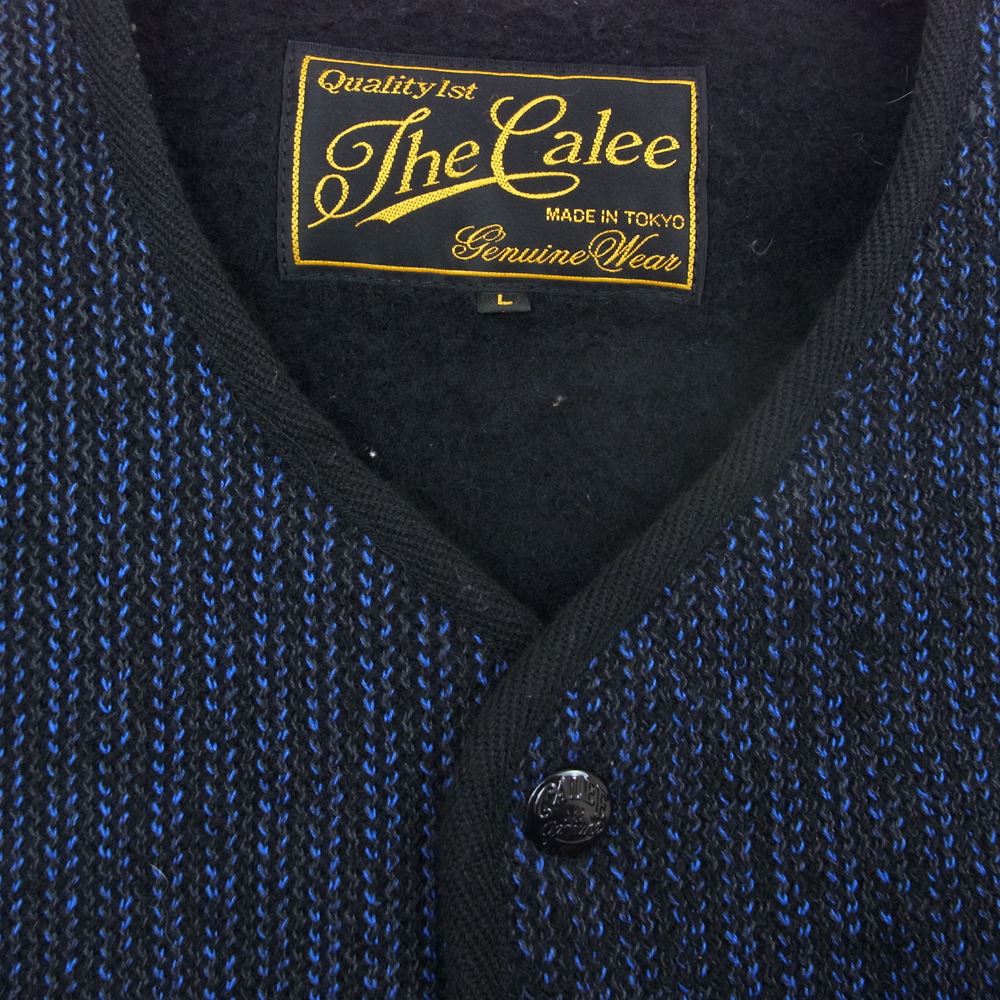 CALEE キャリー BEACH CLOTH VEST ビーチクロス ベスト ネイビー系 L【中古】