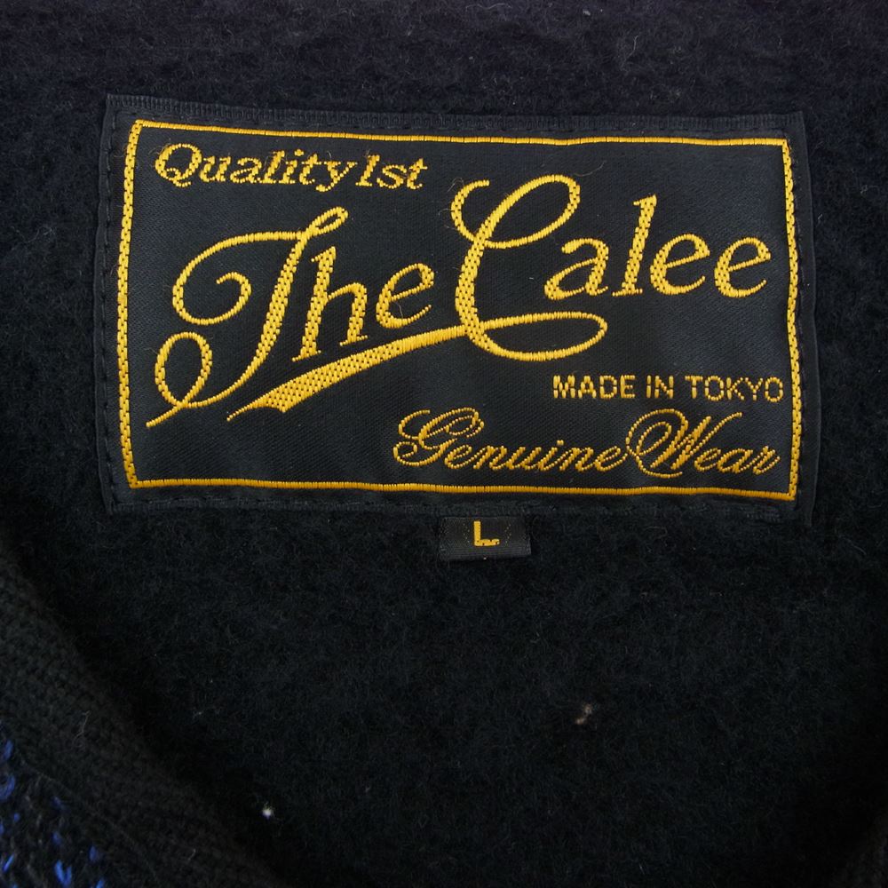 CALEE キャリー BEACH CLOTH VEST ビーチクロス ベスト ネイビー系 L【中古】