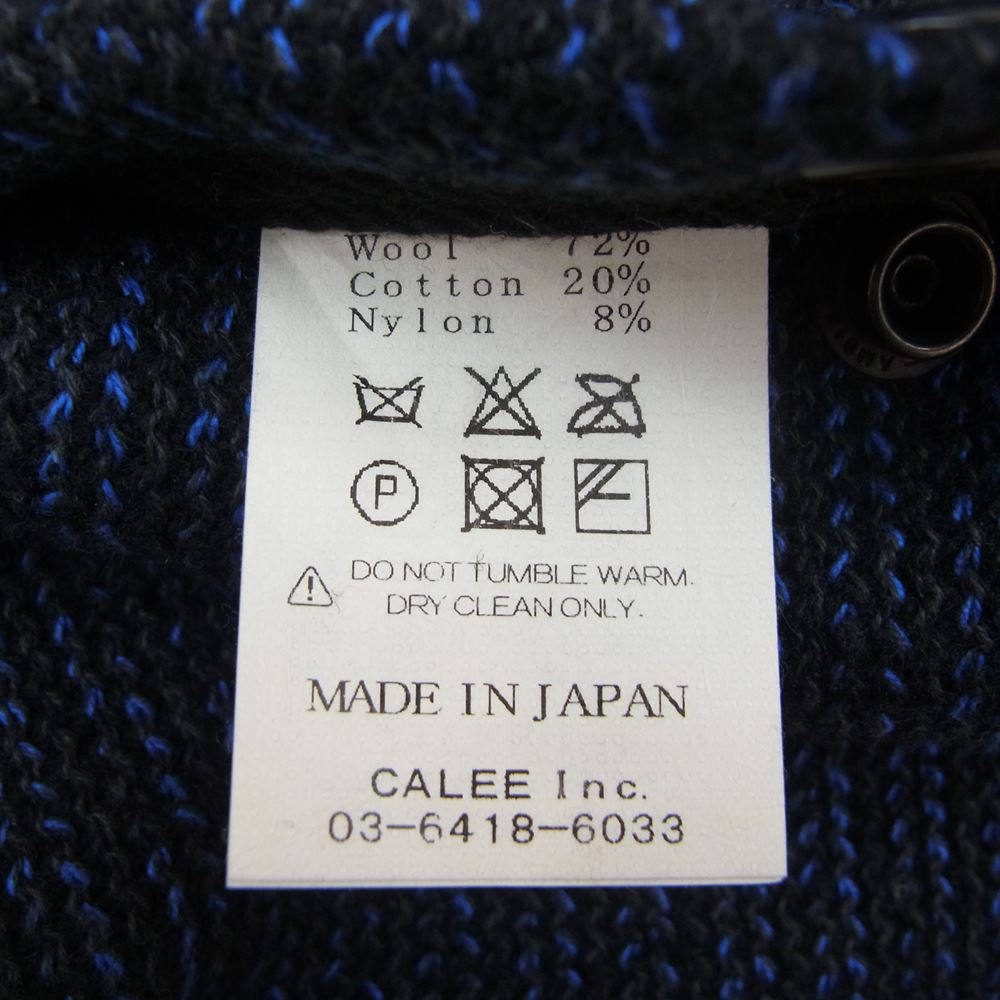 CALEE キャリー BEACH CLOTH VEST ビーチクロス ベスト ネイビー系 L【中古】