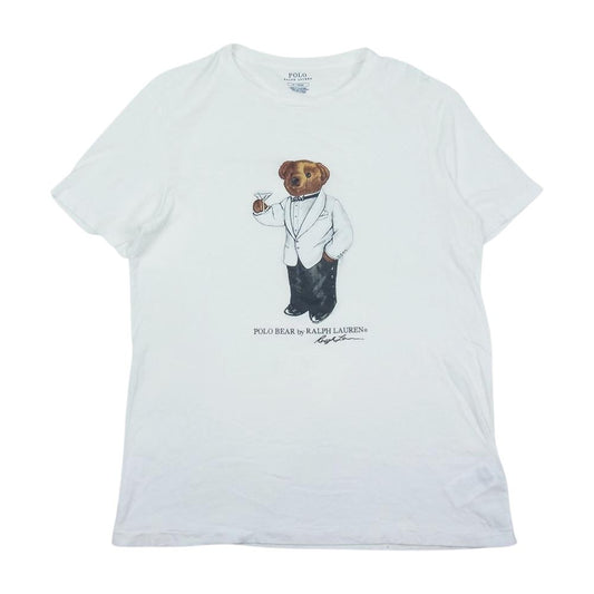 POLO RALPH LAUREN ポロ・ラルフローレン ポロ ベア プリント Tシャツ ホワイト系 M【中古】