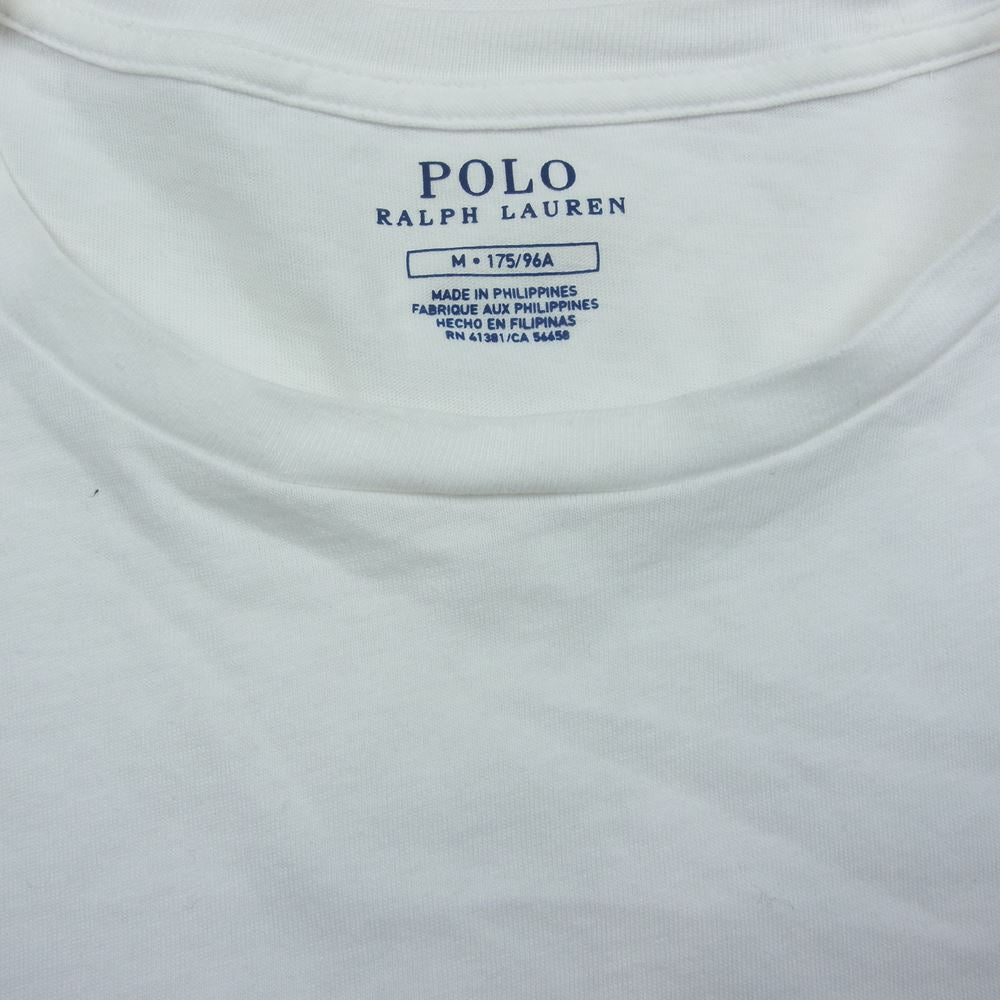 POLO RALPH LAUREN ポロ・ラルフローレン ポロ ベア プリント Tシャツ ホワイト系 M【中古】