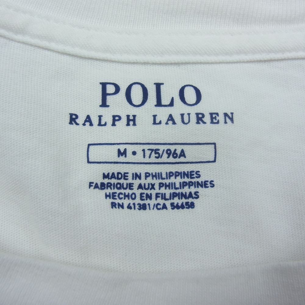POLO RALPH LAUREN ポロ・ラルフローレン ポロ ベア プリント Tシャツ ホワイト系 M【中古】