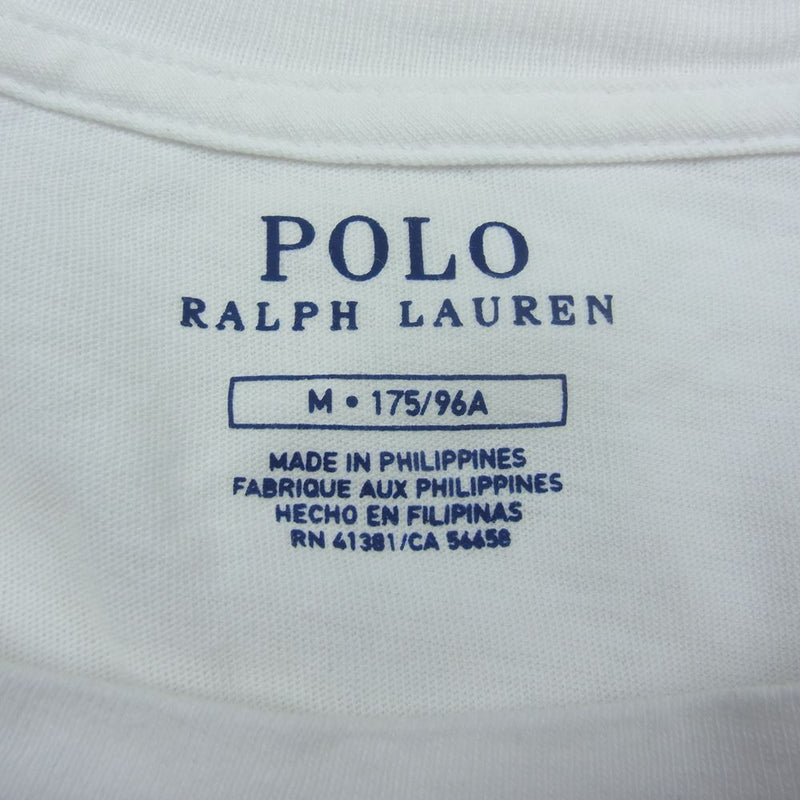 POLO RALPH LAUREN ポロ・ラルフローレン ポロ ベア プリント Tシャツ ホワイト系 M【中古】
