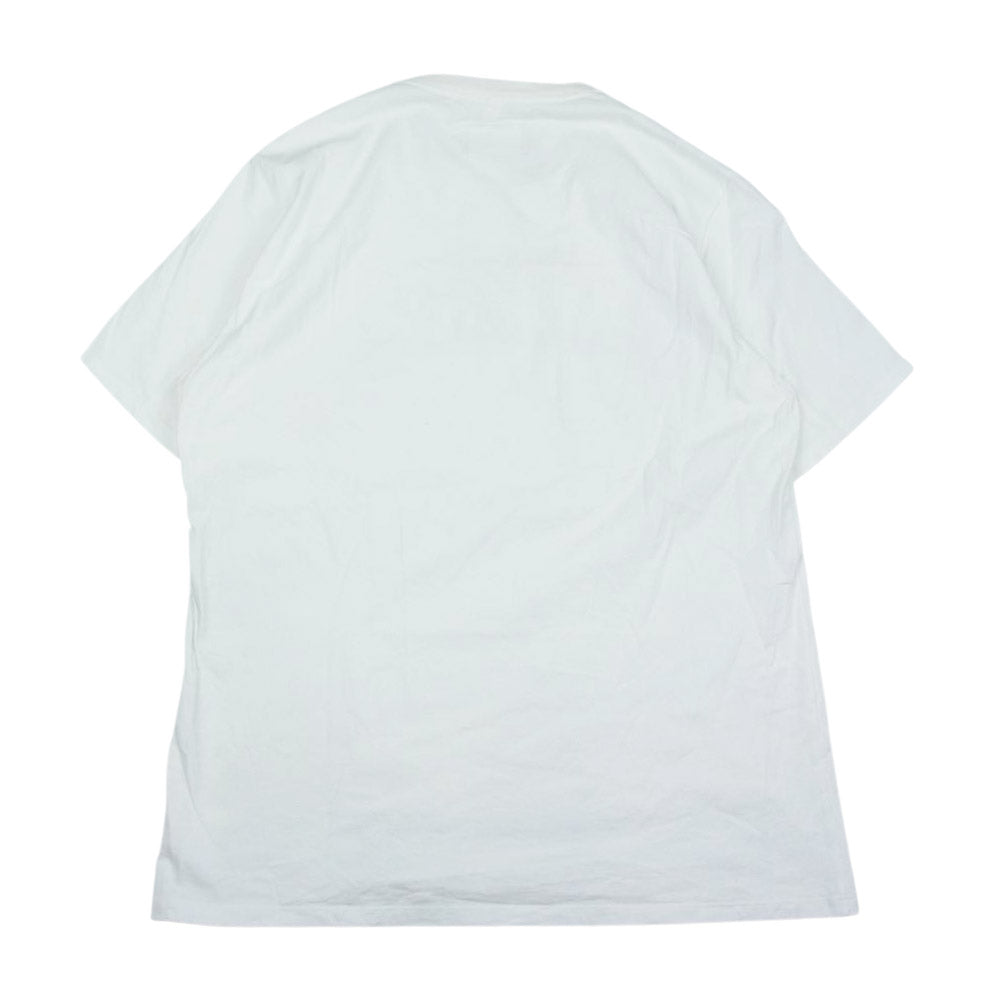 ダブレット 20AW 20AW36CS166  THANK YOU FRINGE EMBROIDERY T-SHIRT 刺繍 フリンジ  Tシャツ ホワイト系 L【中古】