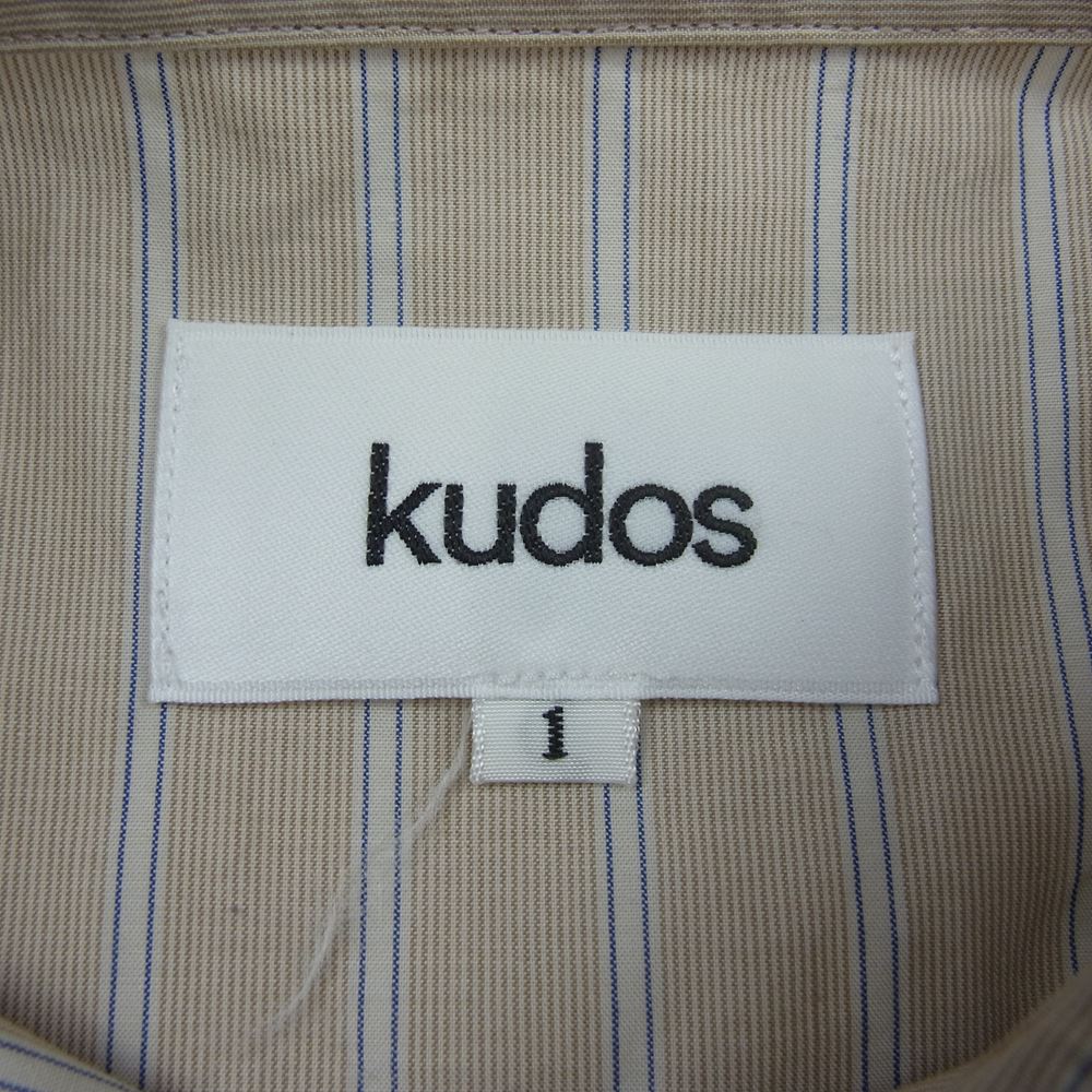 クードス 19AW KB19YY05 ドッキング ストライプ シャツ 長袖 ベージュ系 1【中古】