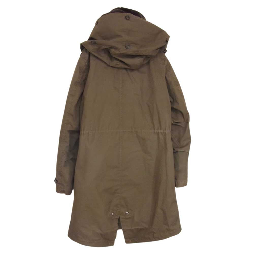 WOOLRICH ウールリッチ 1702151 ラビットファー ナイロン モッズ コート カーキ系 S【中古】