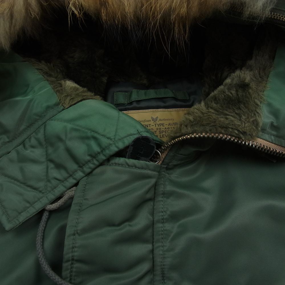 AVIREX アヴィレックス 6132080 N-3B TIGHT タイト フライト ジャケット カーキ系 M【中古】