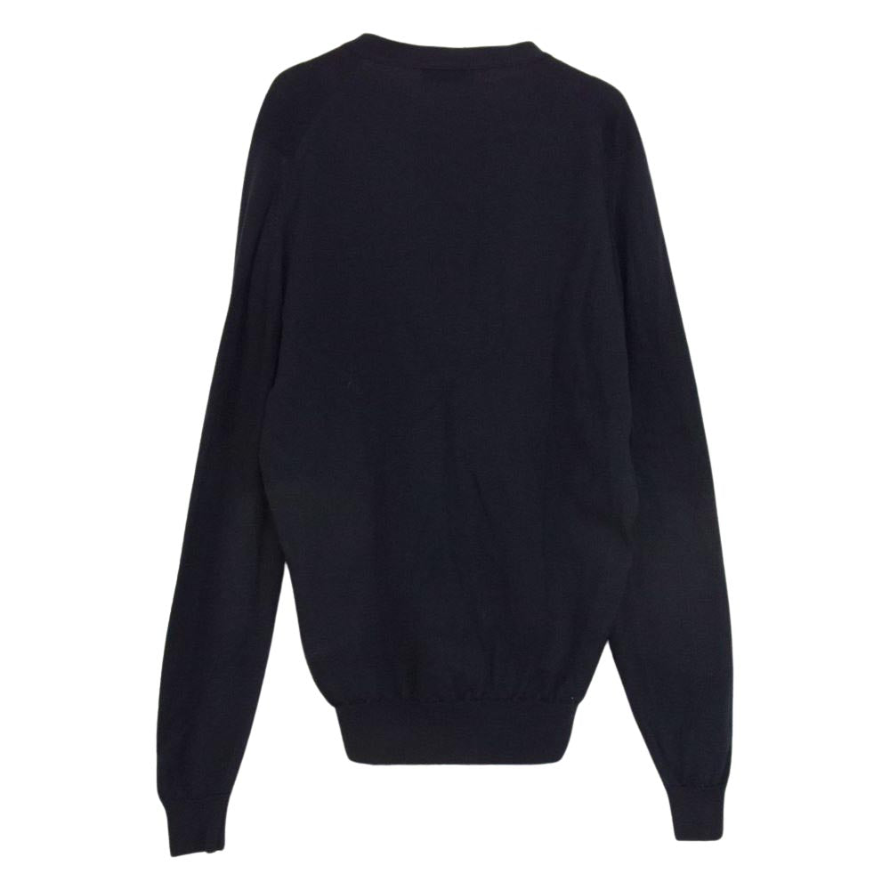 JOHN SMEDLEY ジョンスメドレー 国内正規品 英国製 ニュージーランド エキストラファイン メリノウール ハイゲージ ニット カーディガン ネイビー系 M【中古】