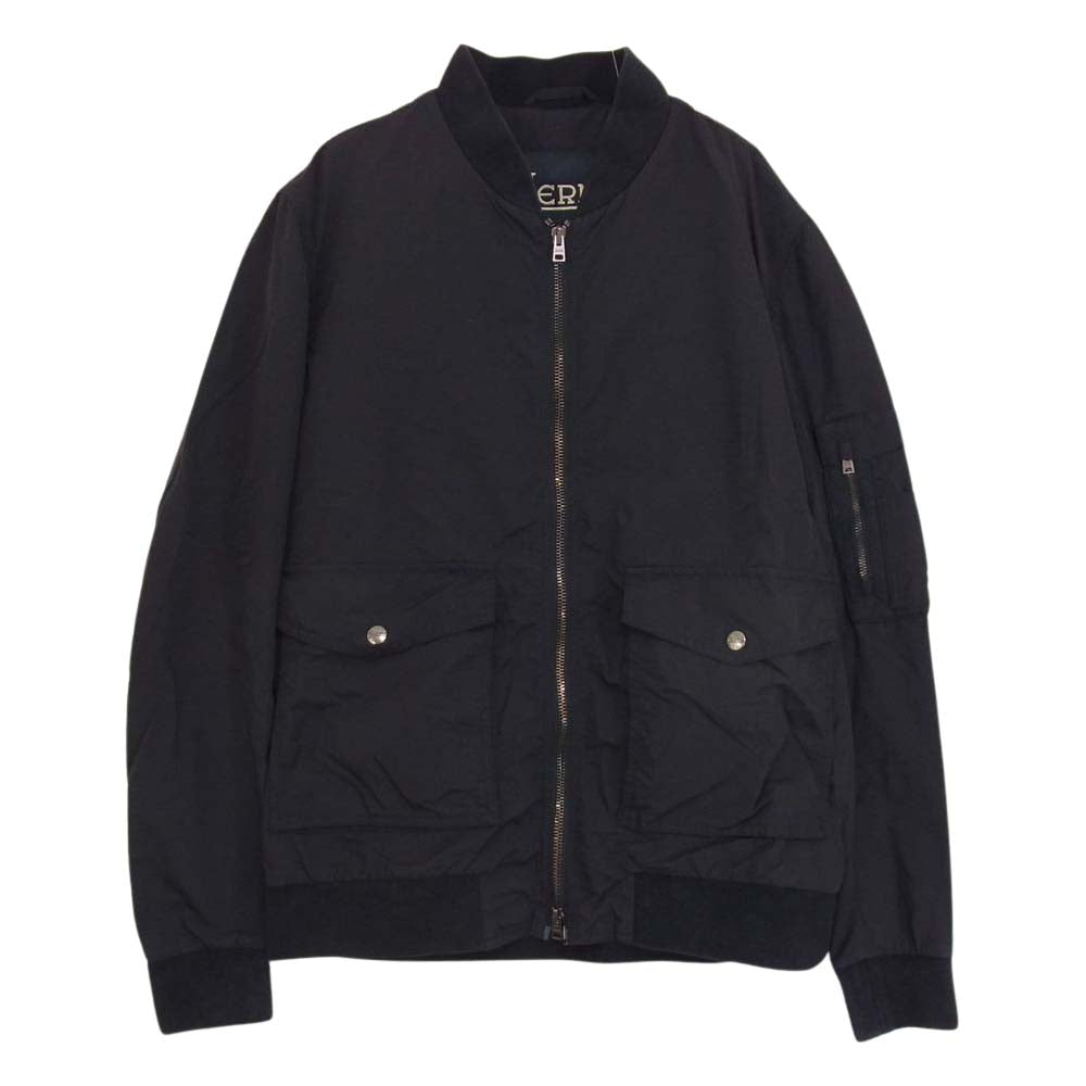 Herno ヘルノ GI0194U-12302-9200 国内正規品 ナイロン ボンバー ジャケット ブラック系 46【中古】