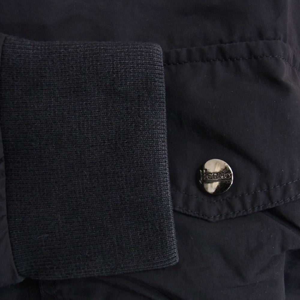 Herno ヘルノ GI0194U-12302-9200 国内正規品 ナイロン ボンバー ジャケット ブラック系 46【中古】