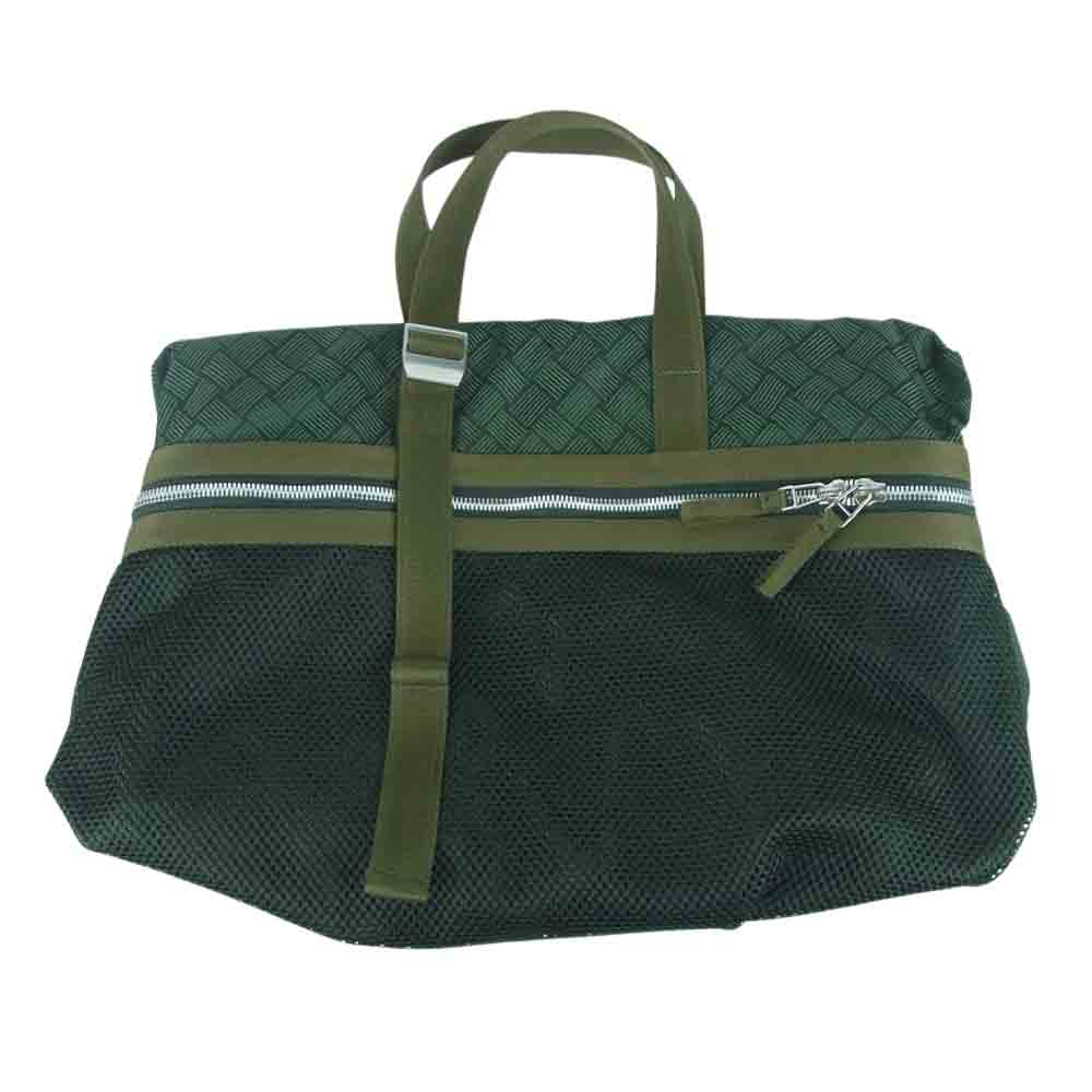 BOTTEGAVENETA ボッテガヴェネタ 652153 トレッキング ジャカード ナイロン トート バッグ イタリア製 グリーン系【中古】