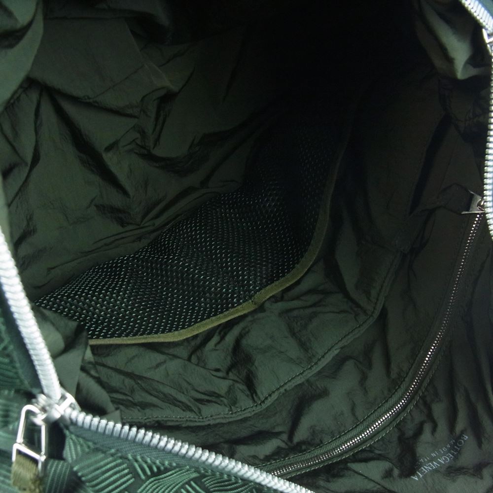 BOTTEGAVENETA ボッテガヴェネタ 652153 トレッキング ジャカード ナイロン トート バッグ イタリア製 グリーン系【中古】