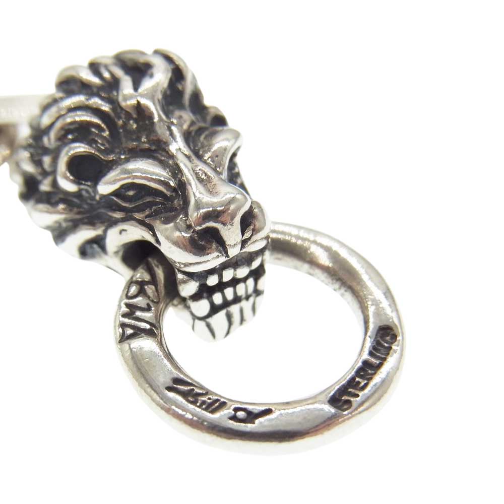 BILL WALL LEATHER ビルウォールレザー 取扱店販売証明書付属 Square Chain Link Blaclet LION スクエアチェーン リンク ライオン ブレスレット シルバー系【中古】