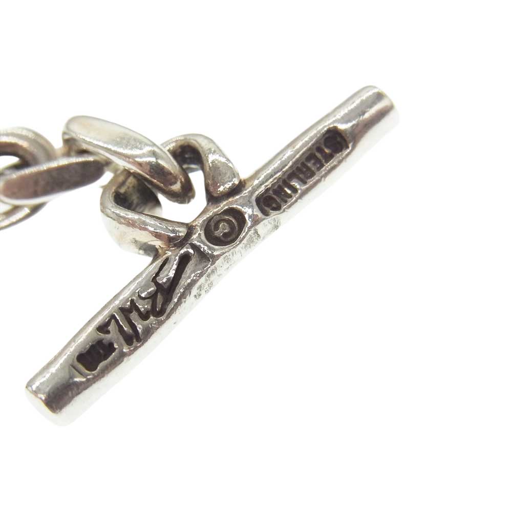 BILL WALL LEATHER ビルウォールレザー 取扱店販売証明書付属 Square Chain Link Blaclet LION スクエアチェーン リンク ライオン ブレスレット シルバー系【中古】