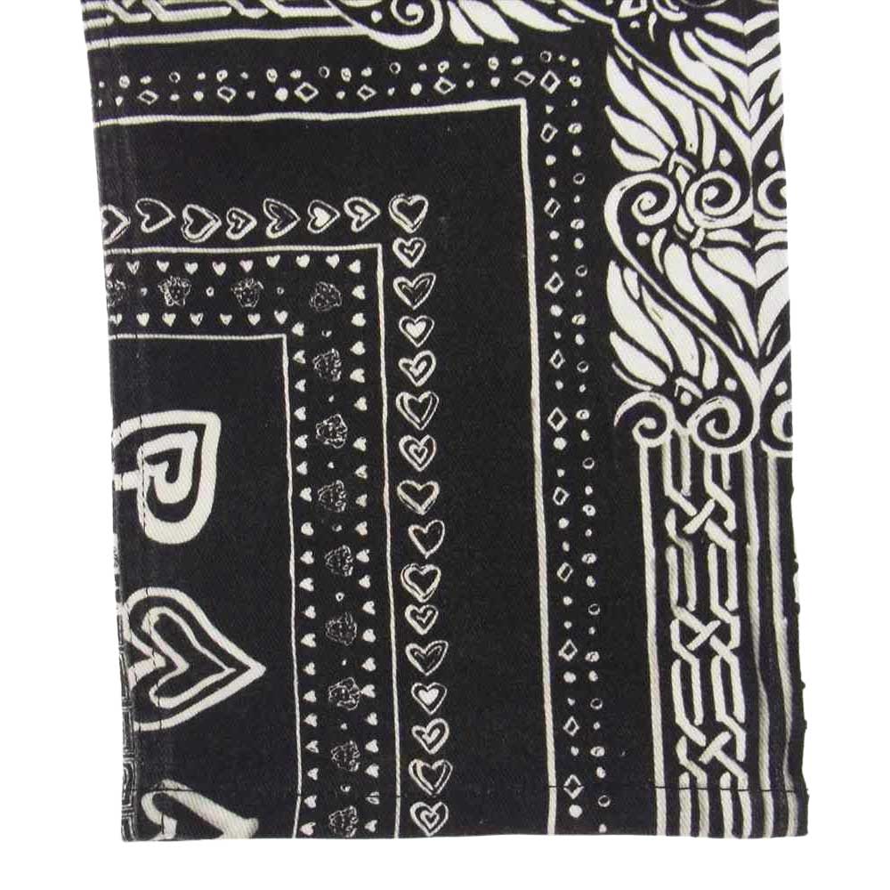 VERSACE ヴェルサーチ A83490 A230653  国内正規品 メデューサ バンダナ パンツ ブラック系 30【中古】