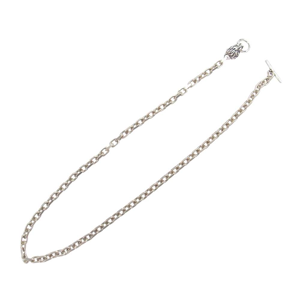 BILL WALL LEATHER ビルウォールレザー 取扱店販売証明書付属 Square Chain w Lion Head スクエアチェーン ライオンヘッド ネックレス シルバー系【中古】