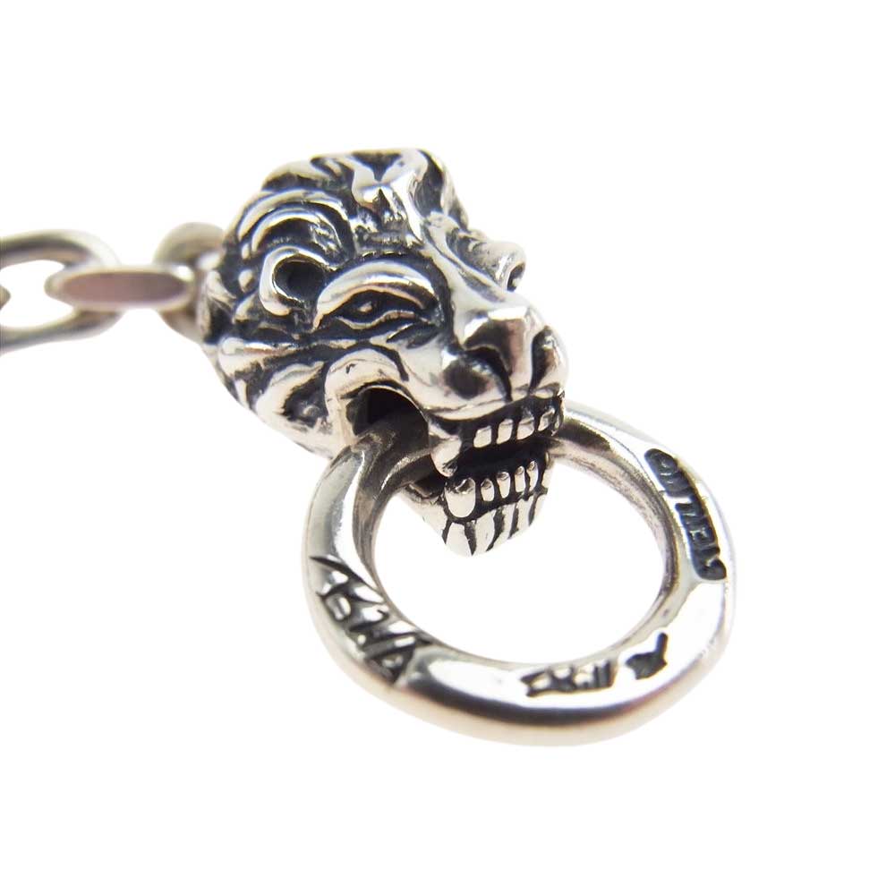 BILL WALL LEATHER ビルウォールレザー 取扱店販売証明書付属 Square Chain w Lion Head スクエアチェーン ライオンヘッド ネックレス シルバー系【中古】