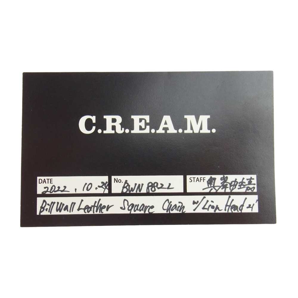 BILL WALL LEATHER ビルウォールレザー 取扱店販売証明書付属 Square Chain w Lion Head スクエアチェーン ライオンヘッド ネックレス シルバー系【中古】