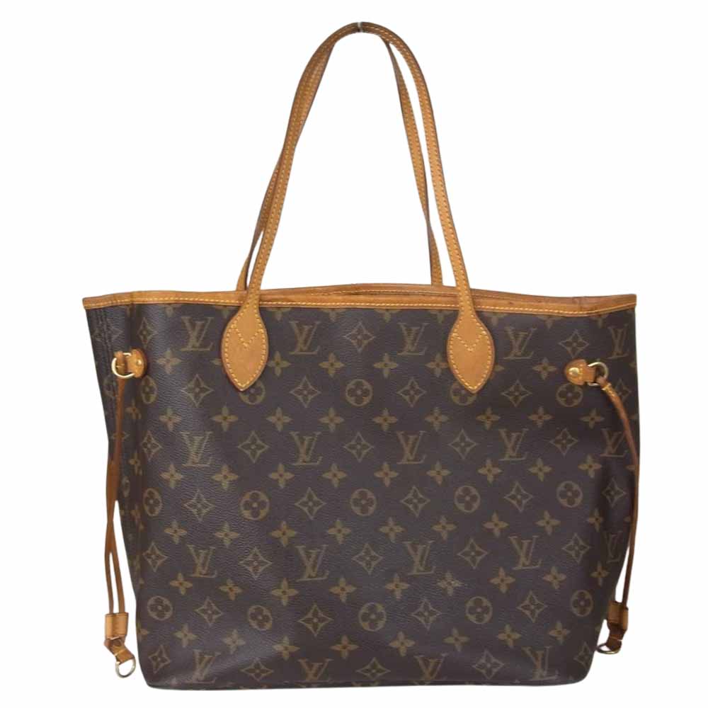 LOUIS VUITTON ルイ・ヴィトン M40156 モノグラム ネヴァーフル MM レザートート バッグ ブラウン系【中古】