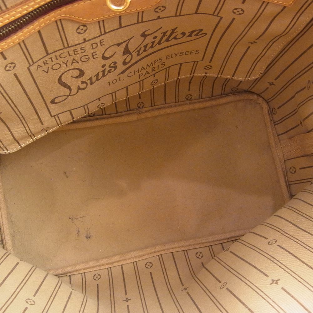 LOUIS VUITTON ルイ・ヴィトン M40156 モノグラム ネヴァーフル MM レザートート バッグ ブラウン系【中古】