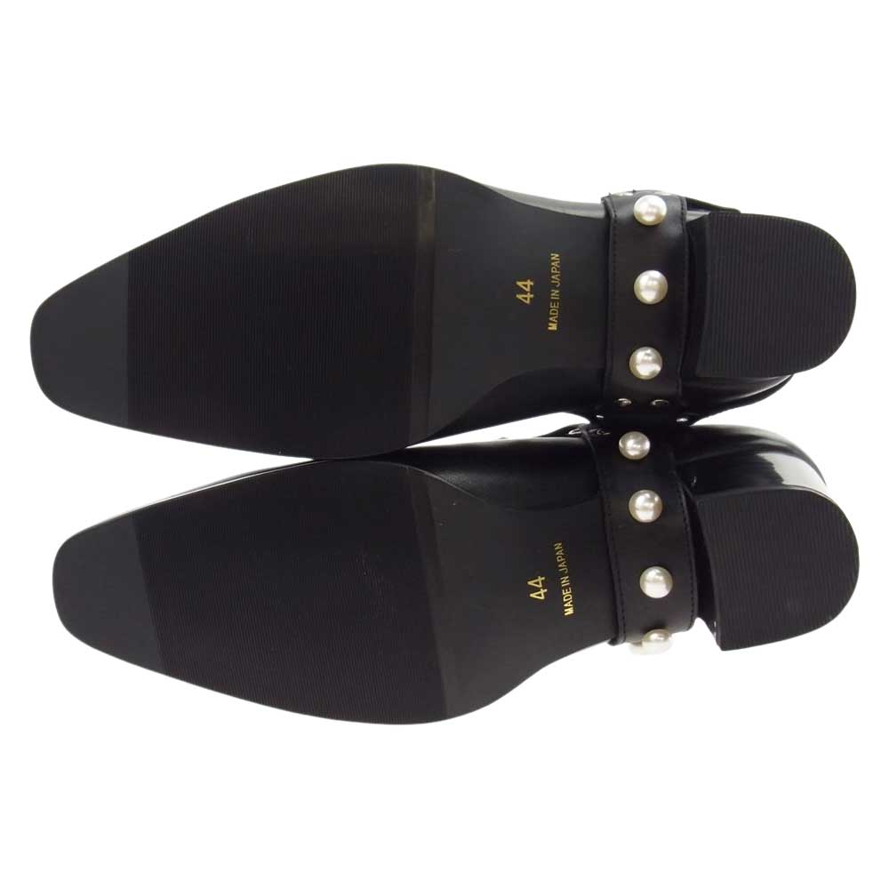 エンデヴァイス ELB660-3 パール付き レザー リング ブーツ ブラック系 44【新古品】【未使用】【中古】