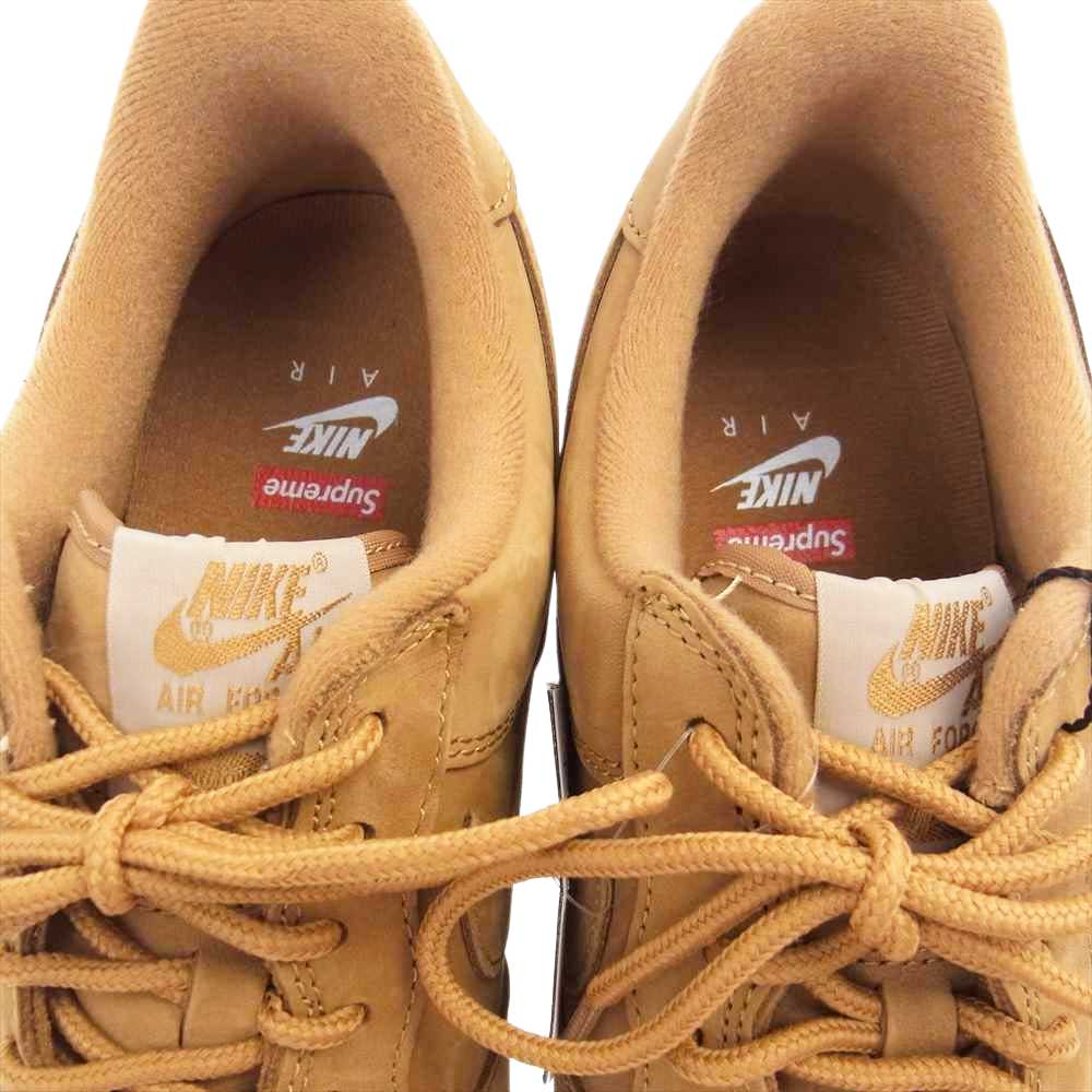 Supreme シュプリーム Nike Air Force 1 Low Wheat ナイキ エアフォースワン ブラウン系 27.5cm【新古品】【未使用】【中古】