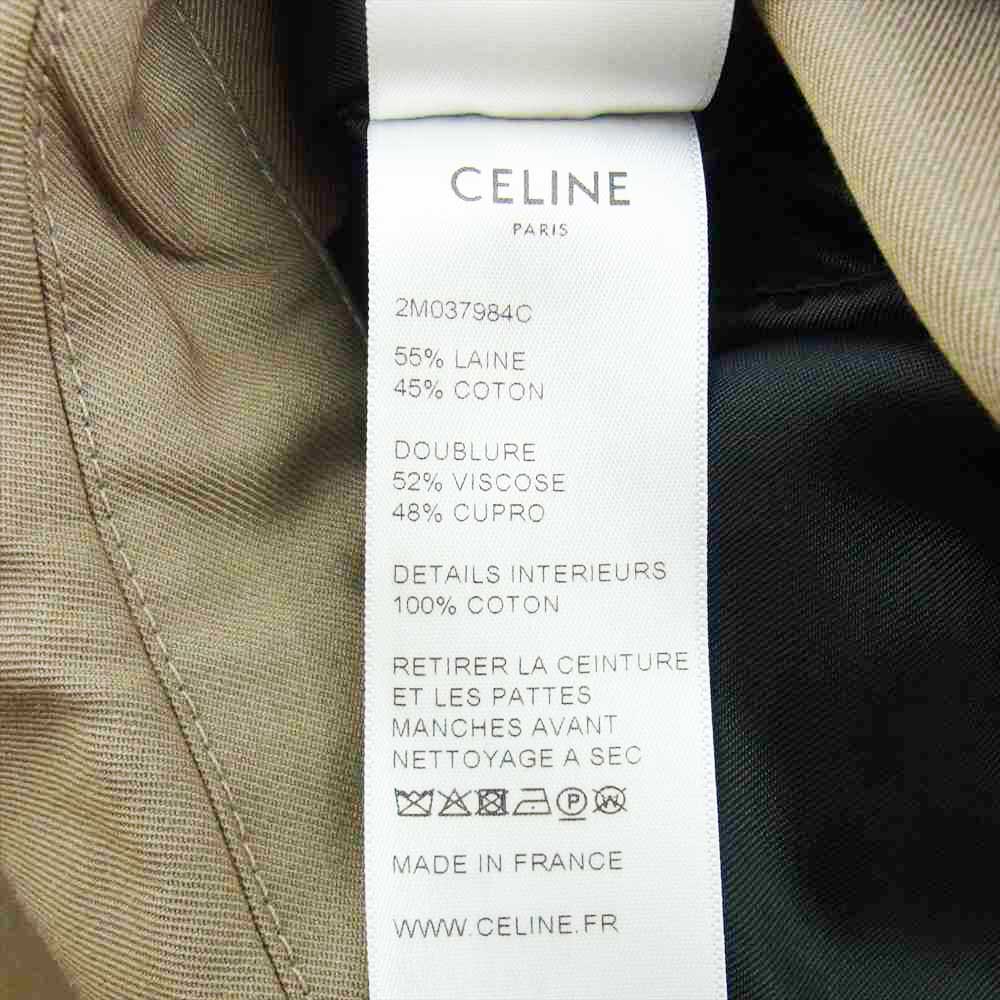 CELINE セリーヌ 2M037984C.02CM LVMH 国内正規品 クラシック トレンチコート ライトブラウン系 50【美品】【中古】