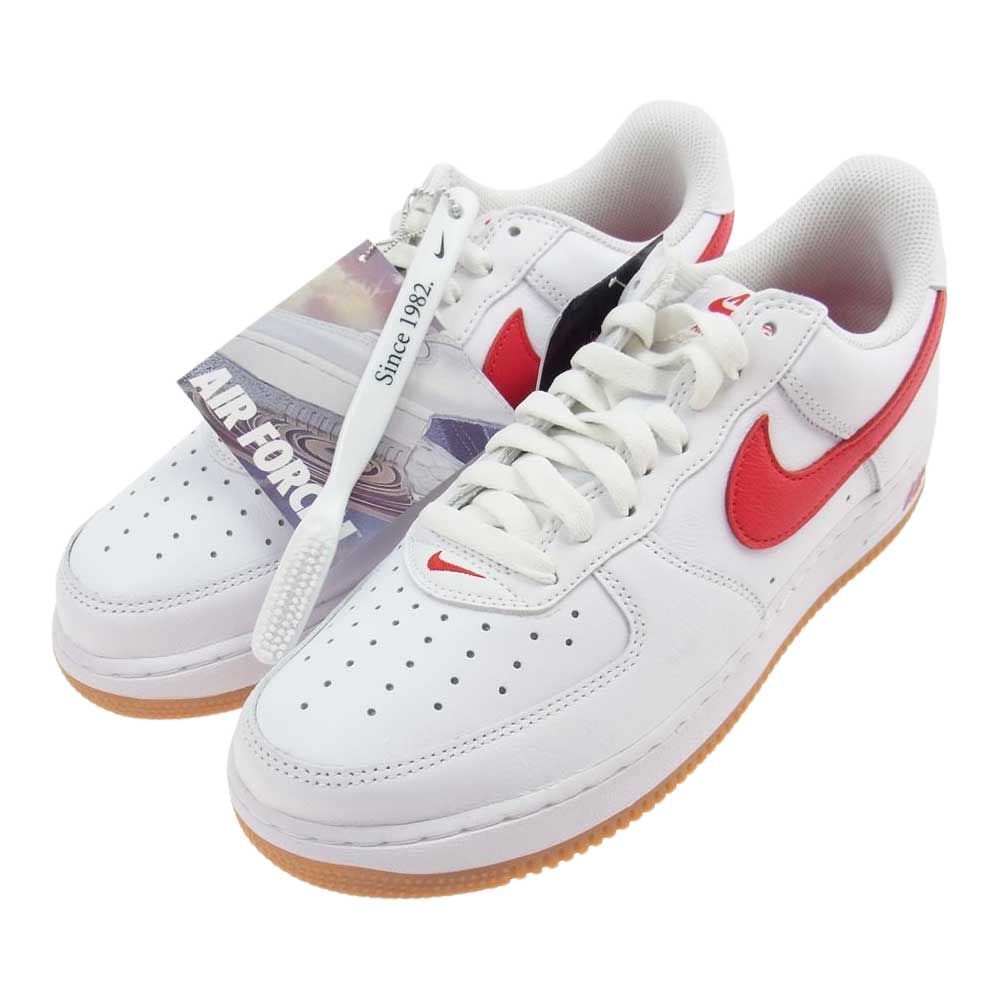 NIKE ナイキ DJ3911-102 AIR FORCE 1 LOW RETRO WHITE UNIVERSITY RED-GUM YELLOW エアフォース1 レトロ ホワイト系 レッド系 26.5cm【新古品】【未使用】【中古】