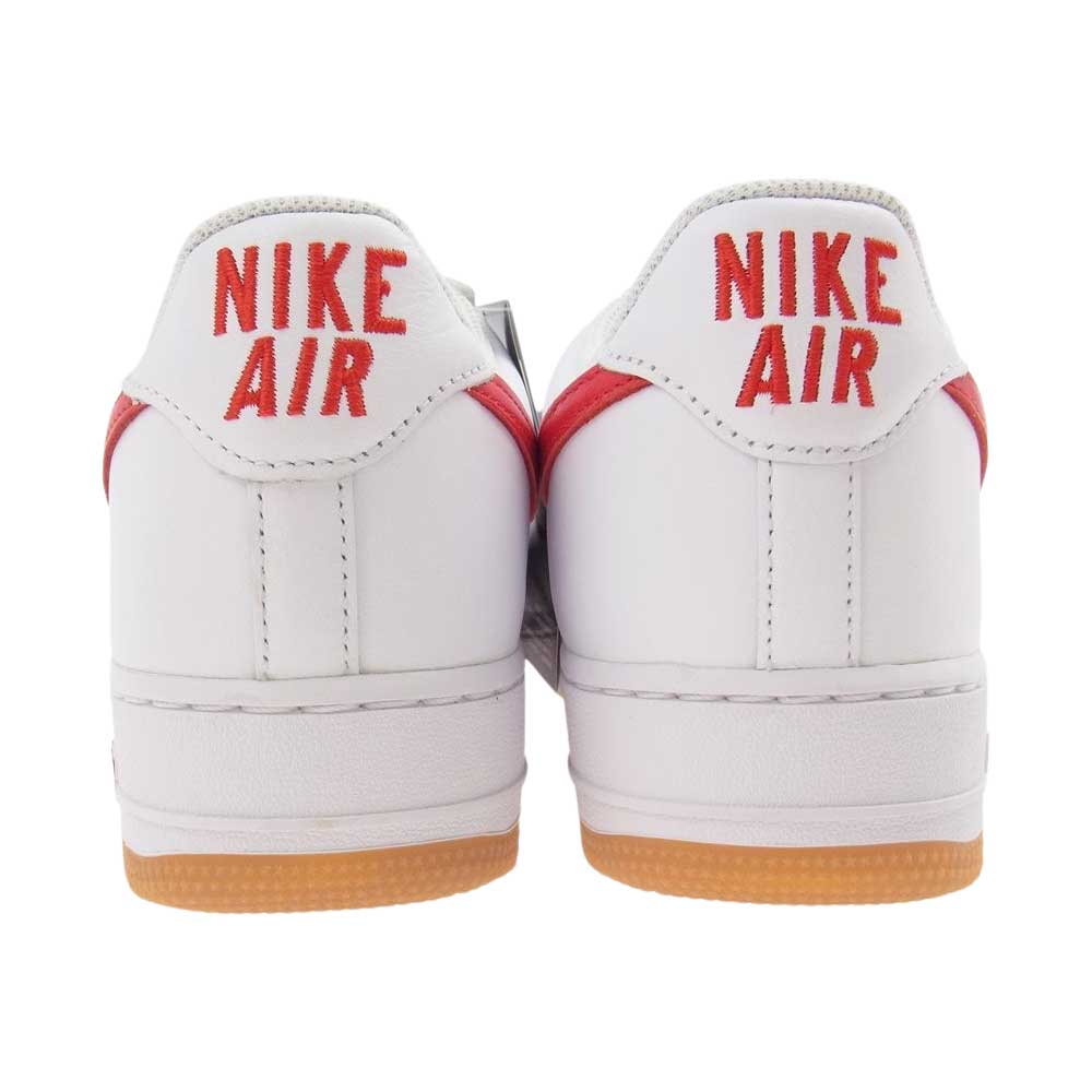 NIKE ナイキ DJ3911-102 AIR FORCE 1 LOW RETRO WHITE UNIVERSITY RED-GUM YELLOW エアフォース1 レトロ ホワイト系 レッド系 26.5cm【新古品】【未使用】【中古】