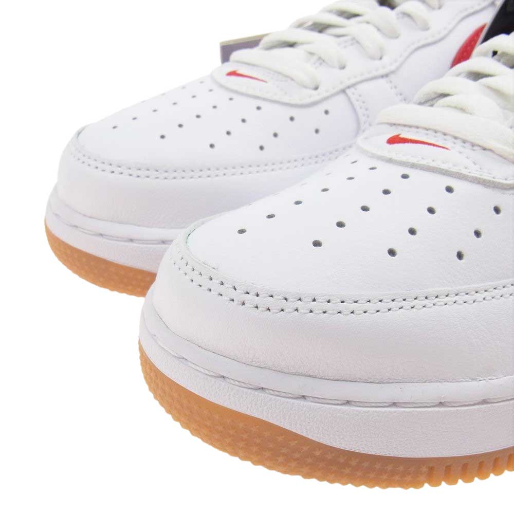 NIKE ナイキ DJ3911-102 AIR FORCE 1 LOW RETRO WHITE UNIVERSITY RED-GUM YELLOW エアフォース1 レトロ ホワイト系 レッド系 26.5cm【新古品】【未使用】【中古】