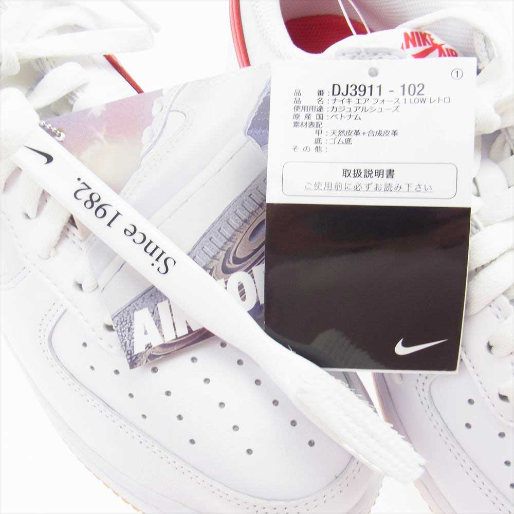 NIKE ナイキ DJ3911-102 AIR FORCE 1 LOW RETRO WHITE UNIVERSITY RED-GUM YELLOW エアフォース1 レトロ ホワイト系 レッド系 26.5cm【新古品】【未使用】【中古】