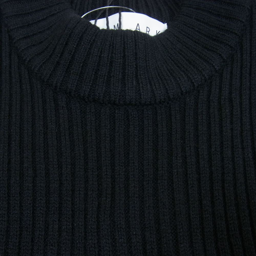 リムアーク 460DAL73-0180 High neck flare knit OP モックネック フレア ニット ワンピース ブラック系 36【美品】【中古】