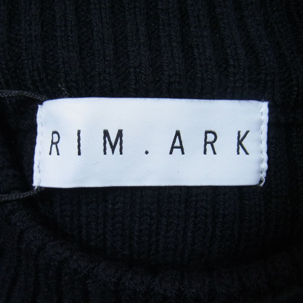 リムアーク 460DAL73-0180 High neck flare knit OP モックネック フレア ニット ワンピース ブラック系 36【美品】【中古】