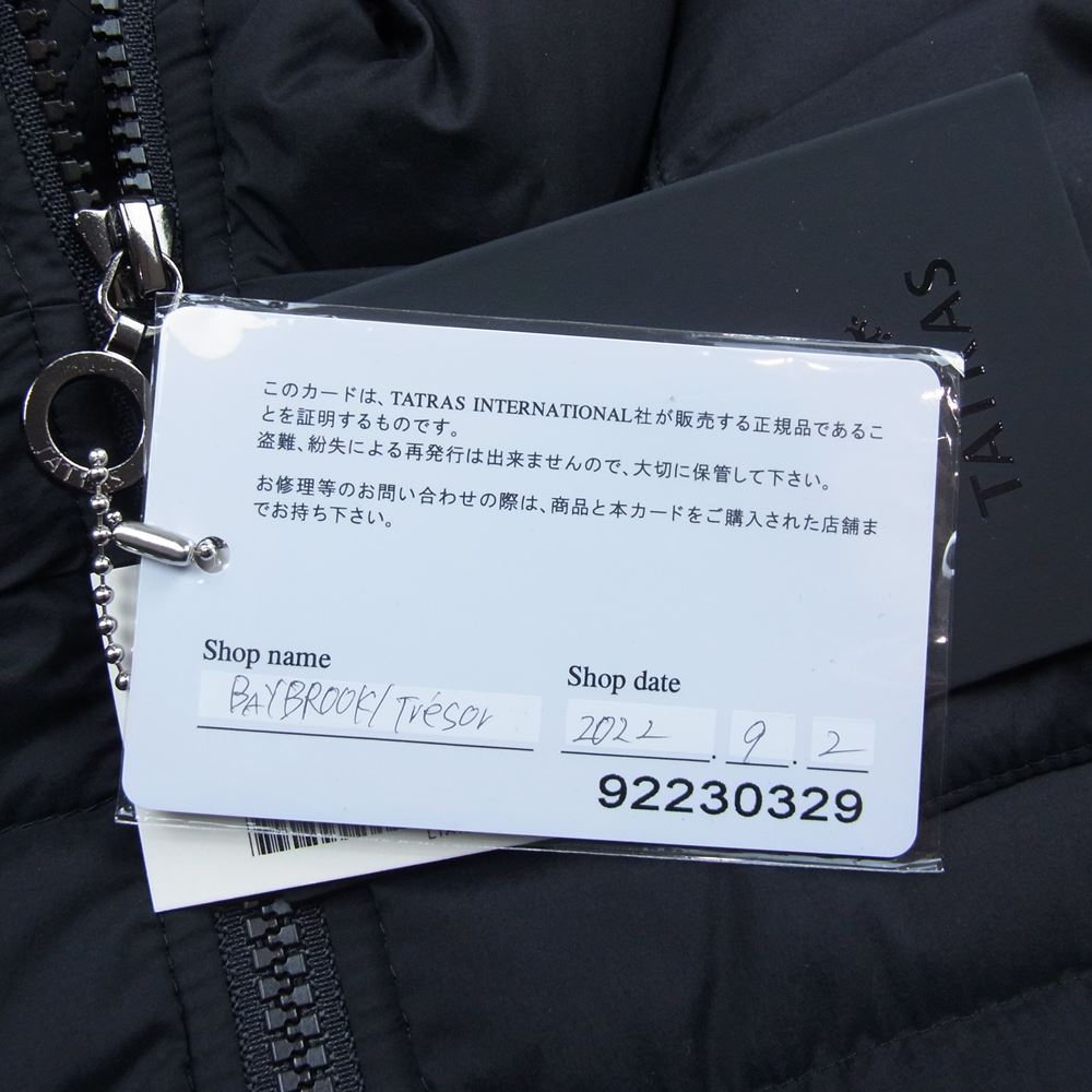 TATRAS タトラス LTAT22A4900-D ギャランティカード付属 国内正規品 ORSIERA オルシエラ ファー ダウン ベスト ブラック系 3【極上美品】【中古】