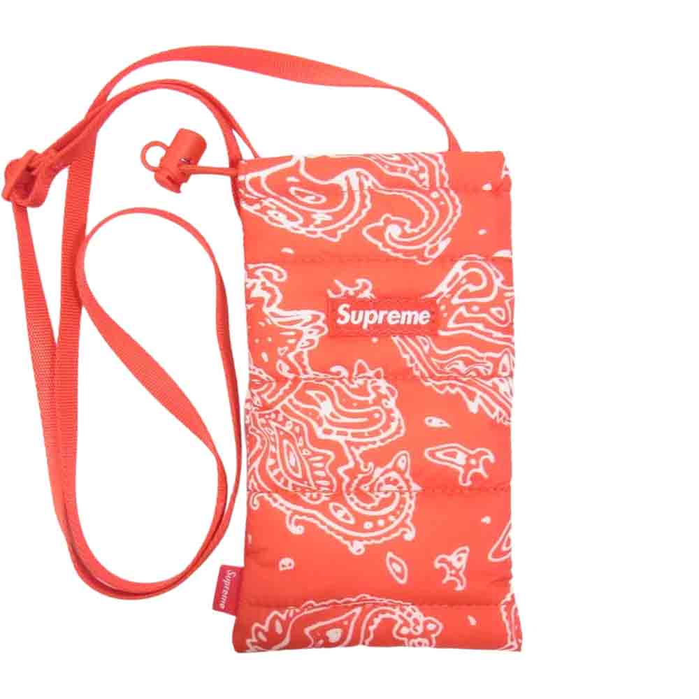Supreme シュプリーム 22AW Puffer Neck Pouch ネックポーチ レッド系【美品】【中古】