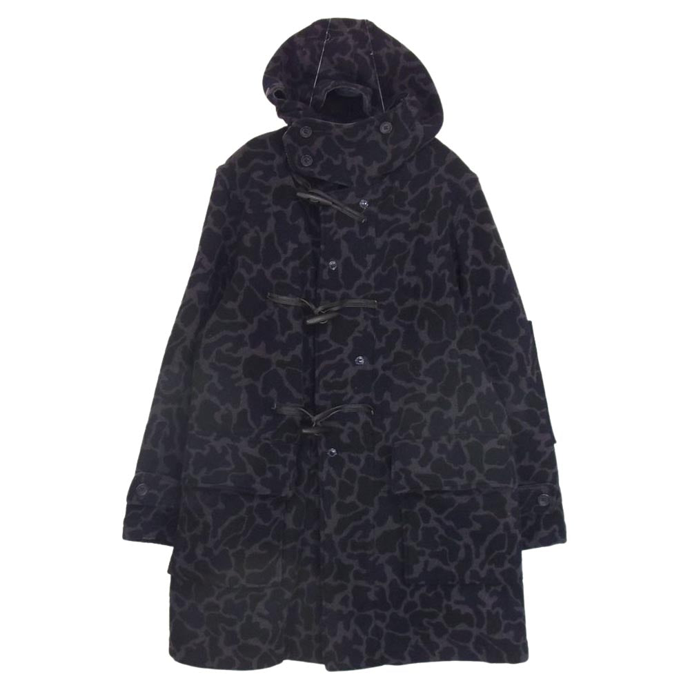 Engineered Garments エンジニアードガーメンツ  迷彩 ダッフルコート ネイビー系 S【中古】