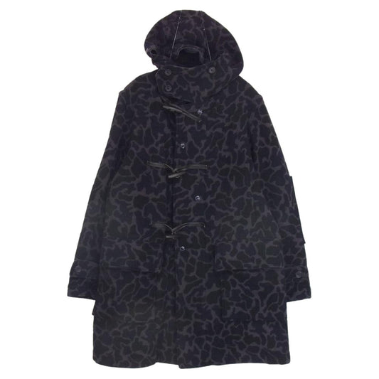 Engineered Garments エンジニアードガーメンツ  迷彩 ダッフルコート ネイビー系 S【中古】