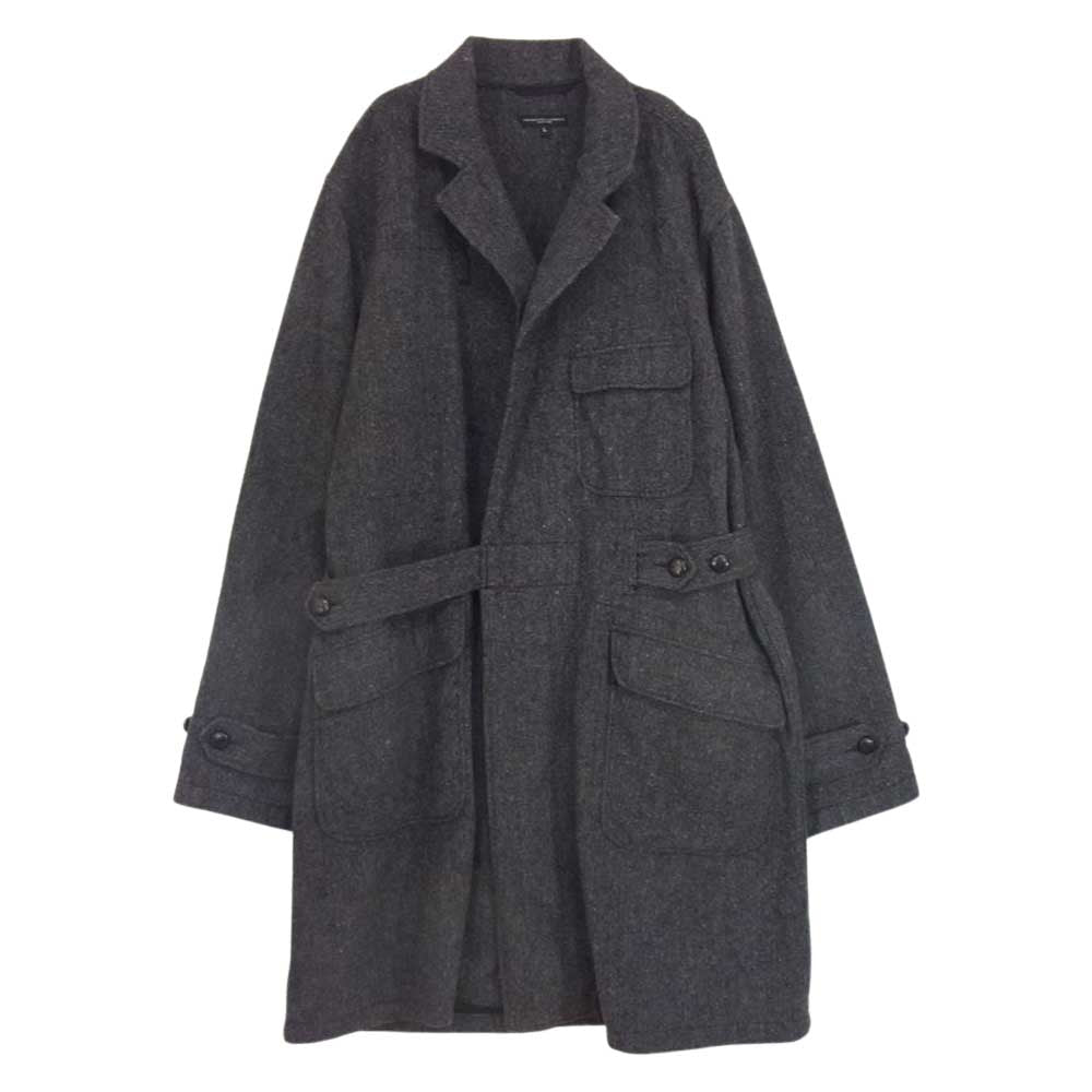 Engineered Garments エンジニアードガーメンツ ヘリンボーン ウール トレンチ コート グレー系 L【中古】