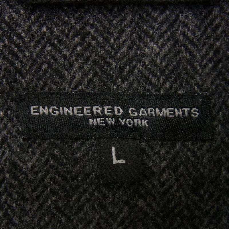 Engineered Garments エンジニアードガーメンツ ヘリンボーン ウール トレンチ コート グレー系 L【中古】