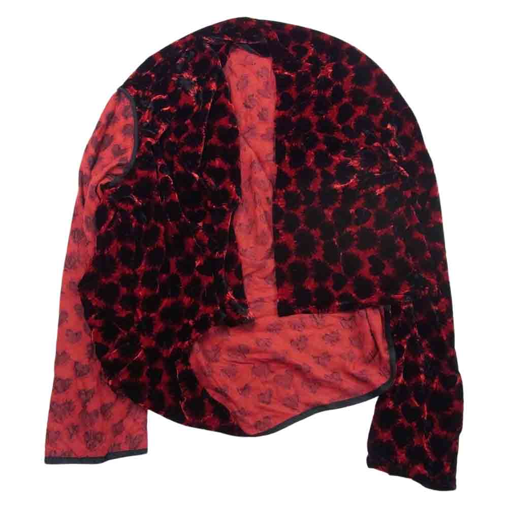 tricot COMME des GARCONS トリココムデギャルソン AD2004 TN-B018 レーヨンキュプラ ベロア 変形 カーディガン ボレロ レッド系 M【中古】