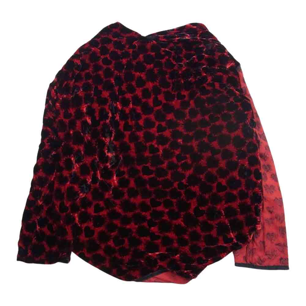 tricot COMME des GARCONS トリココムデギャルソン AD2004 TN-B018 レーヨンキュプラ ベロア 変形 カーディガン ボレロ レッド系 M【中古】