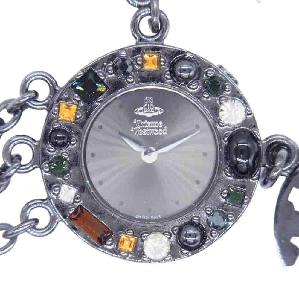 Vivienne Westwood ヴィヴィアンウエストウッド VW-7337 キャット ブレス ウォッチ 時計 ブラック系【中古】
