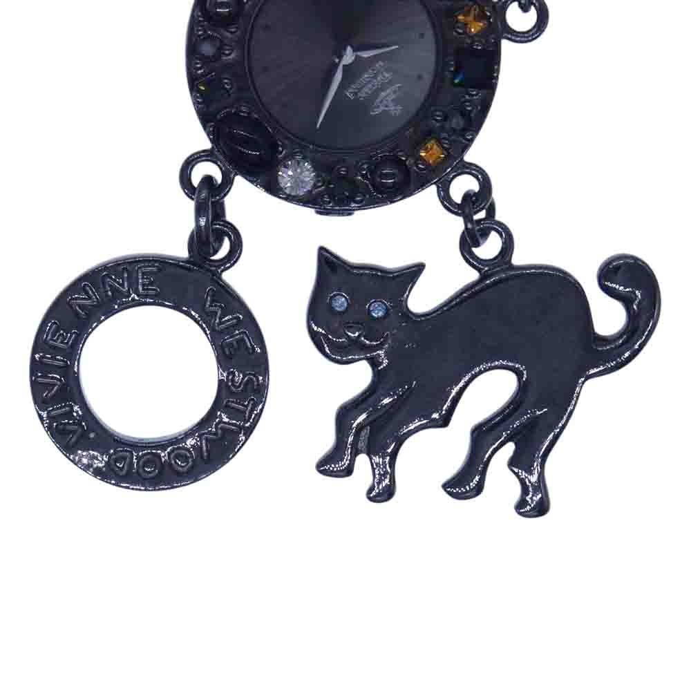 Vivienne Westwood ヴィヴィアンウエストウッド VW-7337 キャット ブレス ウォッチ 時計 ブラック系【中古】
